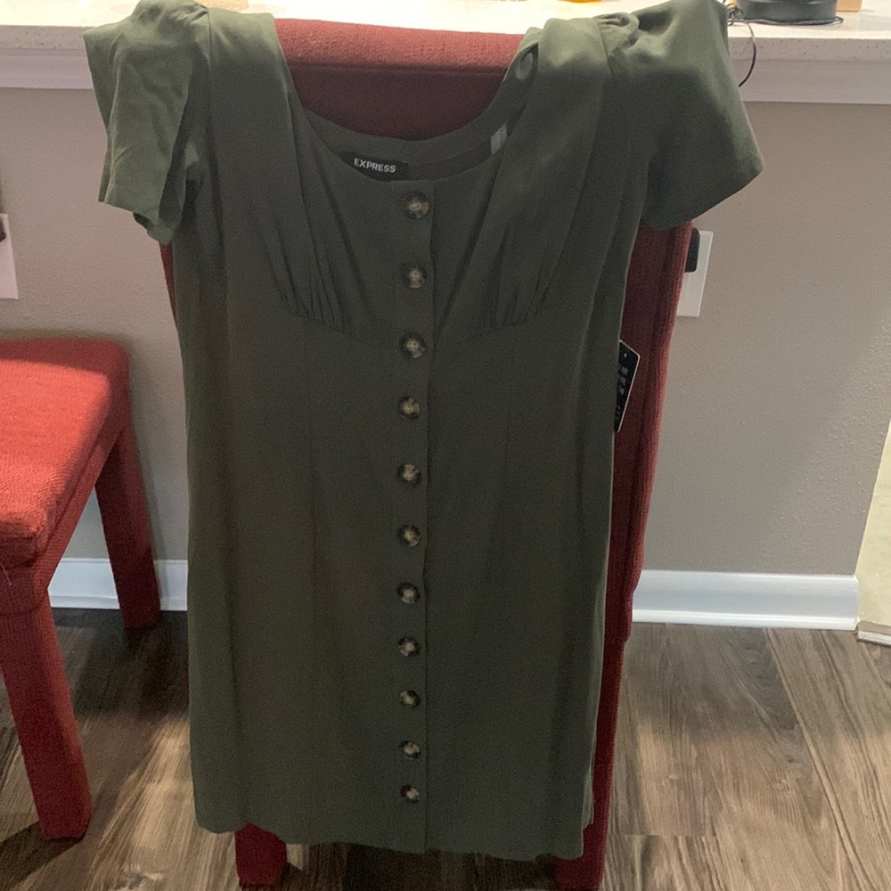 Brand new button down, above the knee dress.